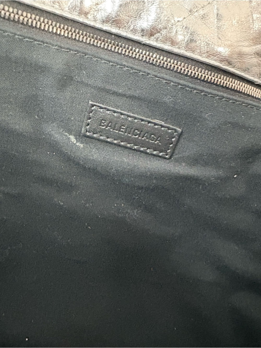 Balenciaga Large Crush Tote Bag Silver - Picture 6 of 8